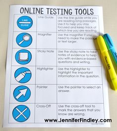 a printable worksheet for online testing tools