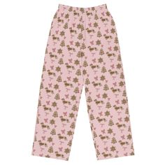 PLEASE NOTE that these pajamas WILL NOT ARRIVE before Christmas if ordered after Dec 10th The perfect pink dachshund coquette bow pajama pants for Christmas! You need these dachshund christmas pajamas for your holiday photos or for christmas morning! Show off your doxie love this christmas!- 93% polyester, 7% spandex- Relaxed unisex fit- side pockets- Elastic waistband with a white drawstring MADE TO ORDER Size guide WAIST (inches) HIPS (inches) 2XS 28 ⅜ 35 ⅜ XS 29 ⅞ 37 S 31 ½ 38 ⅝ M 33 ⅛ 40 ⅛ L Pink Dachshund, Christmas Pants, Bandana Blanket, Christmas Pajama Pants, Coquette Christmas, School Fit, Dachshund Christmas, Bow Tie Collar, Morning Show