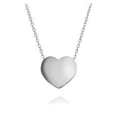 Heart shape necklace pendant made of sterling silver .925 This Silver Tender Heart Necklace is a charming piece of jewelry that will sit beautifully on any woman's neck.  The best gift to your beloved woman to show her your love. Dimensions: Pendant height - approx. 1cm Pendant width - approx. 1,1cm Chain length - 45 cm. Weight - approx. 2-2.5 gr. The item is stamped/marked .925! 100% guaranteed quality. Real images not processed with Photoshop. All of this can be seen in the photos. NOTE: Due to the difference device/monitors being used, pictures may not reflect the actual colour of the item. Copyright infringement is prohibited! Work only in sterling silver, not in chrome plated pewter. Do not hesitate to contact us if you need further help or have a questions. Valentine's Day Silver Charm Necklace With Delicate Chain, Silver Minimalist Necklace For Valentine's Day, Silver Heart Necklace With Delicate Chain For Valentine's Day, Silver Heart Necklace With Delicate Chain For Anniversary, Minimalist Silver Necklace For Valentine's Day, Delicate Sterling Silver Heart Necklace For Anniversary, Sterling Silver Heart Necklace With Round Pendant, Sterling Silver Minimalist Heart Necklace With Clavicle Chain, Minimalist Sterling Silver Heart Necklace With Clavicle Chain