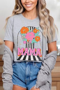 Mama Flower Rose Mothers Day Graphic T Shirts.Unisex Crew Neck Short Sleeve Tees.Crafted from premium materials, tailored to your lifestyle, ensuring a comfortable fit for any occasion.Family Group Uniforms Birthday Party Gift Concert Festival Events.High Quality Direct To Film Printed Graphic Design.100%COTTON,HEATHER(52%COTTON,48%POLY),ATH.HEATHER,BLACK HEATHER(90%COTTON,10%POLY)NICARAGUAMade In: Nicaragua Mothers Day Graphic, Rose T Shirt, Sweater Hat, Concert Festival, Trendy Graphic Tees, Los Angeles Style, Flower Rose, Birthday Party Gift, Graphic Design Print