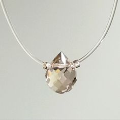 Faceted Swarovski Crystal Invisible Floating Water Tear Drop Necklace W Tiny Sterling Silver 925 Balls. While Wearing, All That Shows Is The Shining Dazzling Crystal On Your Neck. Cord Is Invisible. Dainty Feminine Minimalist. Crystal Has A Very Light Smoky Champagne Hue. Clasp Is Sterling Over Copper. Handmade By Me! Pepepizzazz So Any Length Can Be Made. Please Just Ask If U Want Different Than Listed. (16" 17" 18") Crystal Is Aprox .5" Long I Accept Reasonable Offers And Discount Bundles!! Ch Turquoise Accessories, Xo Necklace, Feminine Minimalist, Floating Water, Vintage Rhinestone Necklace, Multi Strand Beaded Necklace, Multi Chain Necklace, Star Charm Necklace, Floating Necklace