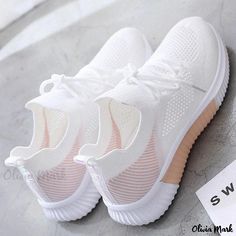 Olivia Mark - Sports Running Shoes with Breathable Mesh Design for Casual Wear Female Trainers, Mesh Lighting, Basket Sport, Basket Noir, Mesh Heels, Sport Shoes Women, Summer Flats, Black Shoes Women, Breathable Sneakers