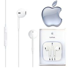 an apple product is shown with ear buds and headphones in its packaging box on a white background