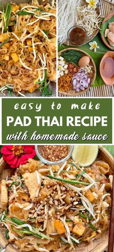 pad thai recipe with homemade sauce