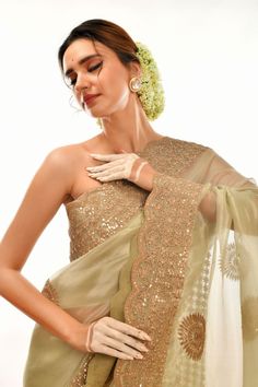 Add a subtle sophistication to your wardrobe with these timeless Sage Green hand-crafted Gotta Patti sarees. Crafted with precision and care, these sarees exude elegance, making them perfect for any occasion. Semi-stitched Cotton Silk Pre-draped Saree With Mirror Work, Elegant Organza Pre-draped Saree For Navratri, Unstitched Cotton Silk Saree With Mirror Work, Cotton Silk Saree With Mirror Work For Eid, Pista Green Cotton Silk Pre-draped Saree With Cutdana, Eid Cotton Silk Saree With Mirror Work, Traditional Pre-draped Saree With Unstitched Blouse In Organza, Diwali Mirror Work Pre-draped Tissue Silk Saree, Designer Pista Green Pre-draped Cotton Silk Saree