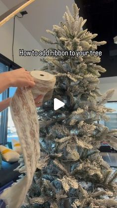 Unique Christmas Tree Ribbon, Ribbon Design For Christmas Tree, Tutorial Christmas Tree Ribbon, Neutral Christmas Tree Ribbon, Diagonal Ribbon On Christmas Tree, Xmas Trees With Ribbon, Birch Ribbon Christmas Tree, Faux Fur Ribbon On Christmas Tree, Tinsel Garland On Christmas Tree