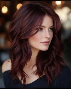 Fall Brunette Hair Color With Red, Brunette Hair Color Ideas For Fall Dark, Fall Hair Colors Red Brown, Cherry Cola Colored Hair, Cherry Red Hair With Shadow Root, Dark Brown Hair With Burgundy Peekaboo, Red Hair Color On Brown Hair, Brunette Hair With Burgundy Highlights, Brunette To Red Hair Transformation