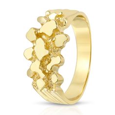 Final Sale. No returns or exchanges. 7 grams approx. in 14k 8 grams approx. in 18K Made to order. Allow 8-10 business days for production. Elegant 14k Gold Nugget Diamond Ring, Elegant Yellow Gold Nugget Rings, Fine Jewelry 14k Gold Nugget Ring, 14k Gold Nugget Ring Fine Jewelry, Classic Yellow Gold Nugget Ring, Hallmarked Yellow Gold Nugget Ring, Fine Jewelry Yellow Gold Nugget Rings, Yellow Gold Nugget Cluster Ring For Anniversary, Formal Nugget Shaped Signet Ring With Polished Finish