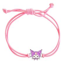 Adorn your wrist with the Sanrio Hello Kitty Cord Bracelet 3-Piece Set, featuring charming Kuromi and My Melody charms. Officially licensed, these bracelets add a playful touch to any outfit. Adjustable Jewelry With Cute Design Gift, Adjustable Pink Kawaii Jewelry, Adjustable Pink Jewelry With Cute Design, Kawaii Jewelry With Cute Adjustable Design, Adjustable Kawaii Jewelry With Cute Design, Adjustable Cute Kawaii Jewelry, Adjustable Pink Kawaii Charm Bracelet, Adjustable Kawaii Bracelets For Friendship, Kawaii Adjustable Bracelet As Gift