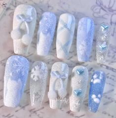 Snowy Nails, Snow Nails, Snow Fairy, Nail Stuff, Winter Nails, Nail Inspo, Nail Art, Nails, Quick Saves