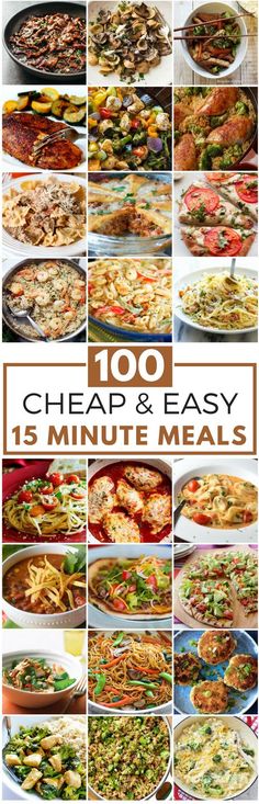 the ultimate guide to cheap and easy 15 minute meals