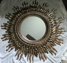 2 Available Vintage 1950s-1960s Gold Gilt Syroco(hard plastic) Sunburst Mirror.The frame has minor scratch like marks in the paint but not threw actual material(barley noticable). But overall is good considering the age. Measures :48" ×48" from the tips. The mirror itself is almost 19" ×19" .(Free Local Pickup )Excepting Offers Sunburst Mirror, Home Decor Mirrors, Orlando Fl, The Mirror, The Age, Hard Plastic, Vintage 1950s, Mirror Decor, Display Homes