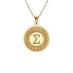 Celebrate your Greek heritage with our Greek Key Disc Necklace featuring a Greek Initial. Meticulously crafted in solid gold or sterling silver, this pendant beautifully marries cultural pride with personalized elegance. The Greek key motif, representing infinity and unity, surrounds your chosen Greek initial, creating a powerful statement of heritage and identity. Wear it with pride or gift it to a fellow Greek; it's a unique expression of cultural identity and individuality, beautifully crafte Greek Heritage, Arabic Jewelry, Everyday Bracelet, Turquoise Bead Necklaces, Cultural Identity, Greek Jewelry, Fathers Day Sale, Disc Necklace, Greek Key