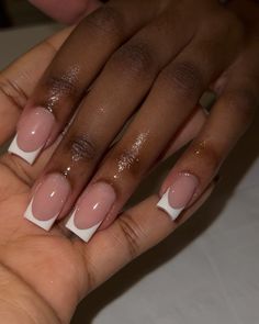 Black or white french ❤️‍🔥😍 love them both so clean 🧼 | Instagram Concert Nails, White Tip Nails, Acrylic Toe Nails, French Tip Nail Designs, Baddie Nails, Girly Acrylic Nails, French Tip Acrylic Nails, Her Nails, French Acrylic Nails