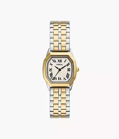 Fossil Watches Women Silver, Stainless Steel Jewelry Women, Two Toned Watch, Diamond Watches Women, Fossil Watches Women, Silver Watches Women, Fossil Watch, Fossil Watches, Cartier Watch