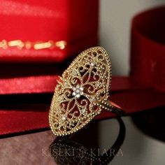 18k Solid Gold Byzantine Queen Vintage Ring, Floral Lace Design Antique Victorian Rings, Retro Promise Rings, Edwardian Anniversary Rings DETAILS ♡⃛ ⃛ Main stone: Moissanite Side stone: - Band width: 1.6mm Band thickness: 1.2mm OUR GEMSTONES ♡⃛ ⃛ At Kiseki Kiara, we use both precious and semi-precious stones throughout our jewelry designs, with each stone set-by-hand in our workshop. We carefully source gemstones for their quality and color ensuring you receive the best quality stones. All our w Traditional Oval Filigree Wedding Ring, Exquisite Hand Set Gold Rings, Traditional Yellow Gold Filigree Ring For Formal Events, Traditional Yellow Gold Filigree Ring For Formal Occasions, Yellow Gold Filigree Jewelry For Marriage, Luxury Gold Diamond Marriage Ring, Gold Handmade Rings For Marriage, Traditional 14k Gold Filigree Rings, Intricate Yellow Gold Ring For Marriage