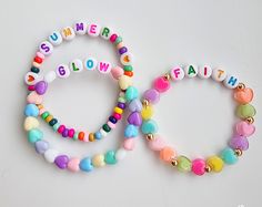 These colorful bracelets make a perfect accessory for all your children`s wardrobe and state of mind! Non tarnish jewelries They can be beautiful and thoughtful gift for loved ones. The bracelets can  be personalized with your initials or names ,if you will leave in the personalization box, at the end of your order formulary. Made on quality strong elastic band ,especially made for jewelries, and then personally handmade with taste ,care and love. They can be customize for every size of the wrist Bracelets are amazing jewelry pieces for men and women everywhere and in every culture; Are perfect for all occasions and you can wear them on a daily basis as well. They are extremely graceful, classy and fun, and gain people's attention immediately.  Bracelets look amazing staked or you can wear Cute Customizable Multicolor Name Bracelet, Multicolor Name Beaded Bracelets For Friendship, Multicolor Name Bracelet For Gifts, Trendy Customizable Friendship Charm Bracelet, Playful Personalized Colorful Friendship Bracelets, Customized Multicolor Name Bracelet For Birthday Gift, Personalized Colorful Jewelry As Gift, Multicolor Custom Name Bracelets For Personalized Gifts, Multicolor Bracelets With Custom Name For Personalized Gift