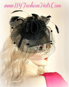 Black Satin Headband Sinamay Straw Cocktail Hat With A Birdcage Face Veil, Wedding Fascinator Hat For Women. Perfect Bridal, Wedding, Church, Holiday Hat For Special Occasion Engagements, By www.NYFashionHats.Com

Hat condition is new. One size fits all.  Satin Hairband Stretches.

All Sales Are Final. Face Veil Wedding, Veil Hat, Royal Ascot Hats, Veiled Hats, Face Veil, Bridal Fascinator, Ascot Hats, Satin Headband, Wedding Church