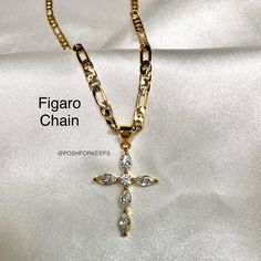 DESCRIPTION: A beautiful symbol of faith is designed with our 18K Gold Plated Crystal Cross necklace. Hand set Cubic Zirconia stones are perfectly placed to allow this piece to shine from all angles. LENGTH: Multiple chain sizes available for selection above. Pendant: 1 inch. MATERIAL: 18K Gold Plated over Stainless Steel. Hypoallergenic, Tarnish Free and Water Resistant. Mix and match with any of our 18K Gold Necklaces and Anklets to create the most unique and customized look! All orders are sh Heart Initial Necklace, Customized Necklace, Gift For Him Birthday, Heart Necklaces, Beautiful Symbols, 18k Gold Necklace, Crystal Cross, Love Pendant, Gold Heart Necklace