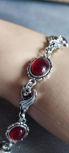 Material: Alloy Color: Style 1, Style 2 Fashion Element: Ring Style: Net red wind Red Wind, Red Gothic, Cameo Bracelet, Gothic Bracelet, Red Bracelet, Gothic Vampire, Ruby Wedding, Vampire Bat, Witch Jewelry