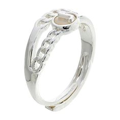 This ring is adjustable, fitting most sizes. It should fit sizes 5-10Ring Style: BandsFeatures: Personalized, Adjustable, Initials, In A Gift BoxShape: RoundStone Cut: RoundRing Size: 7Metal Color: Silver ToneBand Width: 3mmCare: Wipe CleanStone Type: 1 Genuine Mother of PearlMetal: Pure Silver Over BrassCountry of Origin: Imported Adjustable Stackable Initial Open Ring, Adjustable Open Promise Ring, Adjustable Open Band Stackable Promise Rings, Adjustable Open Band Promise Ring, Adjustable Silver Initial Ring For Promise, Adjustable Silver Initial Promise Ring, Elegant Adjustable Sterling Silver Initial Ring, Adjustable Initial Ring With Detail For Anniversary, Adjustable Sterling Silver Initial Ring In White