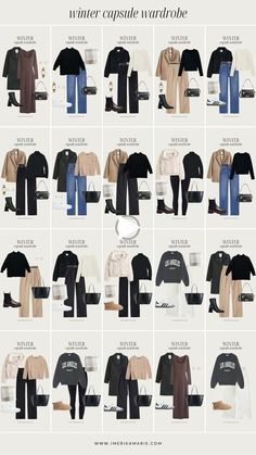 Winter Outfits Uggs, Winter Travel Capsule Wardrobe, Outfits Uggs, Everyday Outfits Winter, Capsule Wardrobe Winter, Winter Outfits 2024, Looks Adidas, Capsule Wardrobe Casual, Outfit Adidas