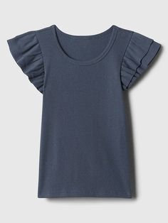 Kids Ribbed Flutter Sleeve T-Shirt | Gap Factory Knit Short, Flutter Sleeve, Toddler Boys, Ribbed Knit, Back To School, Gap, T Shirt