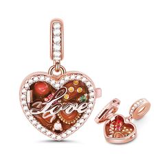 PRICES MAY VARY. 🍫【Inspiration】: Do you like eat chocolate? Sweet food will bring you good mood! This love box charm is made of 925 sterling silver with 18k rose gold plated. Handmade in delicate details. It's the best choice for bracelet and necklace. 🍫【Material Quality】:This Chocolate Box Bead is made of genuine 925 sterling Silver and green cubic zircon. Nickel-free, Lead-free, Cadmium-free and Anallergic, tarnish resistant and will not easily change color. 🍫【Magic Charms】: Inner Diameter: Magic Charms, Sterling Silver Locket, Sterling Bracelets, Fitness Bracelet, Locket Charms, Valentines Necklace, Vermeil Jewelry, Silver Lockets, Gift For Girls