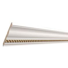 an image of a white and gold curtain rod