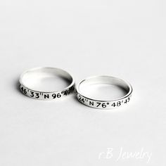 Large Wedding Rings, Matching Couple Ring, Couples Long Distance, Midi Ring Set, Long Distance Relationship Gifts