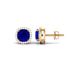 Product Details Indulge in timeless elegance with these exquisite Classic Stud Earrings. Each earring showcases a round-shaped Created Blue Sapphire gemstone surrounded by a sparkling halo of Diamond stones. The secure screw back closure ensures comfortable and worry-free daily wear. Elevate your style with a touch of sophistication by adorning these stunning Created Blue Sapphire Stud Earrings, adding a radiant charm to any ensemble. Product Information SKU SHP-EARRINGS032013884 Length 8 mm Wid Sapphire Stud Earrings, Blue Sapphire Studs, Blue Sapphire Gemstone, Sapphire Earrings Studs, Sapphire Studs, Sapphire Gemstone, Diamond Halo, Diamond Stone, Halo Diamond