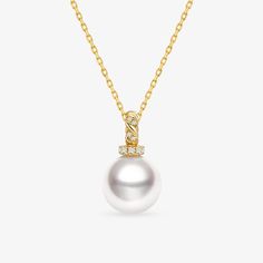 18K solid yellow gold South Sea saltwater cultured pearl Size: 10.0-11.0mm, 1pc Weight of diamonds: 9 diamonds, around 0.048 carat in total Chain length: 41.5cm + 3cm (adjustable) Handpicked of every pearl, only top 1% of pearls are selected Handcrafted Lifetime warranty Refined Yellow Gold Pearl Necklace, Refined Yellow Gold Pearl Necklace For Wedding, Elegant Akoya Pearl Necklace In Yellow Gold, Timeless Gold Pearl Necklace With Diamonds, Elegant Yellow Gold Akoya Pearl Necklace, Elegant Yellow Gold Pearl Necklace For Formal Occasions, Refined Yellow Gold Akoya Pearl Necklace, Exquisite Yellow Gold Pendant Pearl Necklace, Refined Yellow Gold Pearl Drop Necklace