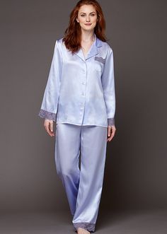 Serendipity Pure Silk Pajama - Lace Trimmed | Julianna Rae Silk Pajama, Luxury Silk, Silk Pajamas, Petite Size, Pure Silk, Pretty Things, Nightwear, And Now, Lace Trim