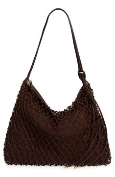 A classic and compact hobo bag designed with woven design and stylish exposed stitching makes it an amazing everyday go-to. 11"W x 9"H x 4"D Top zip closure Textile/leather Imported Versatile Textured Leather Hobo Bag For On-the-go, Brown Hobo Bag With Gold-tone Hardware, Brown Hobo Bag With Zipper Closure For On-the-go, On-the-go Hobo Shoulder Bag With Snap Closure, Brown Crossbody Hobo Bag With Silver-tone Hardware, Designer Crossbody Bags, Flip Flop Slippers, Sandals Brands, Steve Madden Shoes