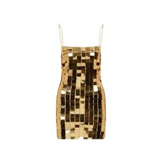 Dress to be the spotlight of the night. Mini dress with gold square sequins. It has a lining and a back zip closure. Dry clean only Hand wash in cold water Cool Iron Gold Party Outfit, Golden Clothes, Night Mini Dress, Gold Dress Short, Gold Mini Dress, Dress Png, Gold Party Dress, Mini Gold Dress, Golden Dress