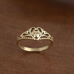 Christmas Sale, Heart Ring, Brass Ring, Love Ring, Filigree Heart Ring, Unique Ring, Gold Heart Ring, Gift For Her, Cute Ring For Women Material:- Brass Size:- Any ♥Brass, unlike gold, is a metal that can oxidize over time. To avoid and delay this oxidation, I recommend that you do not sleep with your jewels, and not expose them to water. The ring can be customized on request and the gemstone can be made to any gemstone you want. Same Design Ring Are Upload With Any Gemstone. Please Visit Our Sh Gold Gemstone Stackable Rings For Promise, Gold Stackable Promise Rings With Gemstones, Gold Gemstone Midi Ring For Promise, Gold 14k Birthstone Ring, Gold 14k Gold Ring With Birthstone, Gold Gemstone Midi Rings For Anniversary, Gold Rings With Birthstone In 14k Gold, 14k Gold Crown Design Diamond Ring, Gold Crown Design Diamond Ring In 14k Gold