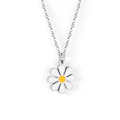 Minimalist pendant necklace features a enamel-coated mum strung from a stainless steel rolo chain. Chain: 17.72" L with 1.97" extender Pendant: 0.59" W x 0.89" L Lobster claw clasp Stainless steel / enamel Minimalist Pendant, Plus Size Bodycon Dresses, Boho Floral Dress, Cotton Bottoms, Jumpsuit Shorts Rompers, Accessories Jewelry Necklace, Rolo Chain, Women Set, Coats Jackets Women