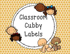 classroom cubby labels with monkeys on them