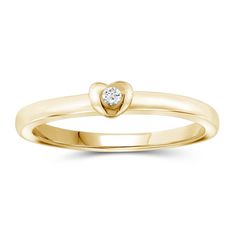 14k Gold over Silver Accent White Diamond Ring Available in size 6-7-8 only Dainty and dazzling, this darling promise ring is a thoughtful treat for your intended. Crafted in sterling silver, this demure design features a heart-shaped shimmering diamond accent at the center. Simple and straightforward, this ring is finished with a polished shine. Valentine's Day Single Diamond Ring In Fine Jewelry Style, Single Diamond Promise Ring For Valentine's Day, Valentine's Day Single Diamond Promise Ring, Fine Jewelry Open Heart Diamond Promise Ring, Heart Cut Promise Ring For Mother's Day, Classic Promise Rings For Valentine's Day, Valentine's Day Promise Jewelry With Single Diamond, Fine Jewelry Heart Ring With Single Diamond For Anniversary, Promise Ring With Single Diamond In Heart Cut