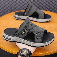 Men Leather Sandals, Leather Sandals For Men, Roman Shoes, Mens Beach Shoes, Shoe Makeover, Mens Sandals Casual, Mens Summer Shoes, Men Sandals, Shoes Cheap