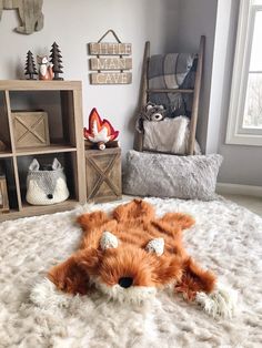 a dog laying on top of a bed in a bedroom