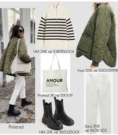 Quilted Jacket Street Style, Green Outfits For Women, Look Boho Chic, Jacket Outfit Women, Casual Fall Outfits, Outfits Casuales