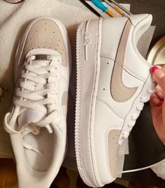 Custom Tan Nike Air Force 1s