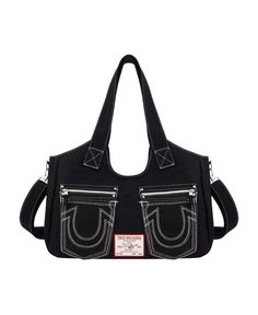 in stock Purses For School Handbags, Black Y2k Purse, Cute Black Bag, True Religion Purse, School Purse Bags, Must Have Bags For Women, Purses For School, Hobo Bag Aesthetic, Must Have Designer Bags