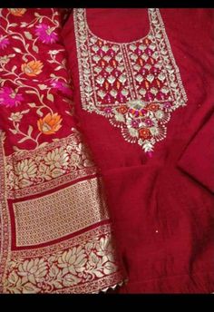 Item Overview ATHARVA Hand Embroidered Salwar Kameez Reds/Embroidered Chanderi Shirt/Exclusive Banarasi silk Dupatta/Custom Stitch Unstitch/Gift/Customised Anarkali Dno. CH1669 Fabric: * Shirt: Chander Silk - Embroidered Neck/ 2.5 Mts Beautiful Hand Embroidery * Dupatta: Banarasi silk Dupatta 2.5Mts/ Latkans Tassels (Motifs may wary)/Exclusive . * Bottom Santoon Taffeta Silk 2.5 Mts. Excusive Hand Embroidered Party Wear Punjabi Suit. Customization: * Fabrics Customization: Designs Can be made in Traditional Red Slub Silk Sharara, Red Embroidered Slub Silk Kurta, Red Slub Silk Traditional Wear With Dupatta, Designer Red Chanderi Traditional Wear, Red Semi-stitched Slub Silk Churidar, Traditional Slub Silk Churidar With Dabka Work, Traditional Red Slub Silk Kurta, Red Traditional Slub Silk Kurta, Red Slub Silk Traditional Churidar