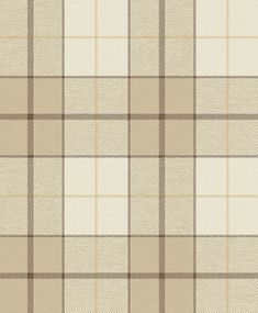 a beige and brown plaid fabric