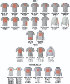 the different types of shirts that are available for men's and women's