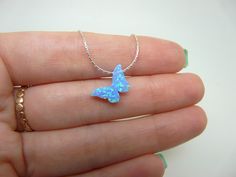 "So cute This gorgeous necklace made with Opal butterfly charm and a delicate sterling silver / gold filled chain. Necklace features: - Butterfly pendant 11mm - All components are 100% sterling silver / Gold filled - Shown at 17\" on the model Matching bracelet: https://www.etsy.com/listing/294479581/opal-butterfly-bracelet-butterfly Comes beautifully wrapped and ready for gift giving! Enter Shop here: OpaLand.etsy.com. Thank you so much for looking ♥" Tiny Butterfly Sterling Silver Jewelry, Tiny Sterling Silver Butterfly Jewelry, Dainty Sterling Silver Jewelry With Butterfly Charm, Sterling Silver Butterfly Necklace With Delicate Chain, Butterfly Shape Sterling Silver Charm Necklaces As Gift, Dainty Sterling Silver Charm Necklaces With Butterfly Charm, Sterling Silver Butterfly Charm Necklaces For Gift, Dainty Sterling Silver Butterfly Charm Necklace, Sterling Silver Butterfly Charm Necklace As Gift