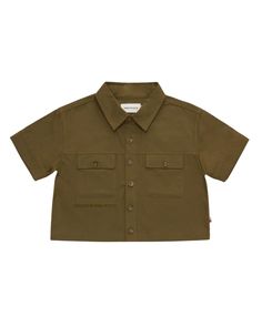 Olive Twill Short Sleeve Button Up, designed to perfectly complement the look of our uniform shorts and pants for boys. Embrace effortless style and functionality with this versatile piece. Khaki Short Sleeve Camp Shirt For Spring, Khaki Utility Tops With Buttoned Pockets, Classic Cropped Shirt With Short Sleeves For Spring, Classic Short Sleeve Cropped Shirt For Spring, Short Sleeve Khaki Shirt For Work, Khaki Collared Short Sleeve Shirt For Summer, Khaki Shirt With Camp Collar For Spring, Casual Cropped Shirt With Button Closure, Classic Collared Cropped Shirt For Summer