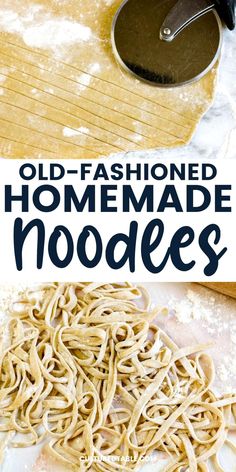 old - fashioned homemade noodles are ready to be cooked in the oven and then put together